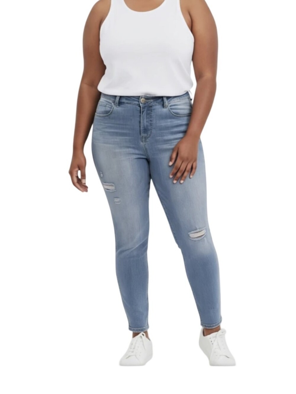 Pilcro Classic Blue Women's High Rise Skinny Jeans Size 32